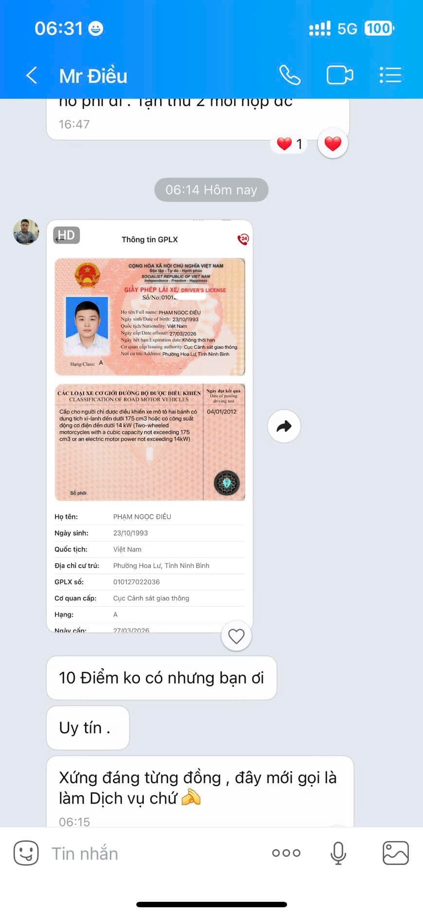 Feedback học viên tại Bằng Lái Xanh — IMG 7649